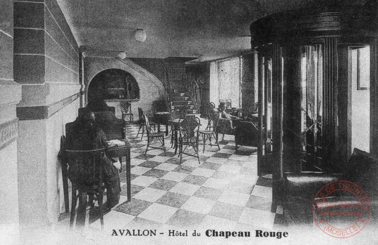 Cartes d'Autrefois (1890-1920) - Loisirs - Avallon - Hôtel du Chapeau Rouge