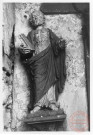 Statue de Saint-Pierre présente dans l'oratoire champêtre, situé sur la route d'Usselskirch, hameau de Boler (commune de Breistroff-la-Grande)