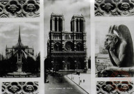 PARIS- La Fontaine Notre-Dame et l'Abside, Notre-Dame de Paris, Le Stryge.