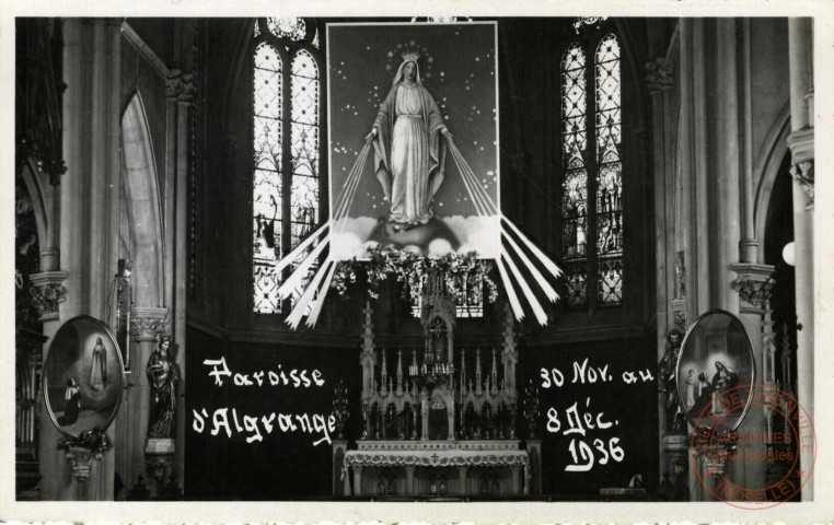 Paroisse d'Algrange 30 nov. au 8 déc. 1936