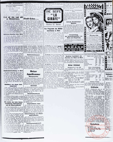 [Reproduction d'articles du Républicain-Lorrain de 1936]