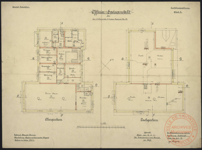OFFIZIER-SPEISEANSTALT FÜR DAS 3. LOTHRINGISCHE INFANTERIE-REGIMENT N°135 IN DIEDENHOFEN. BLATT 2.
