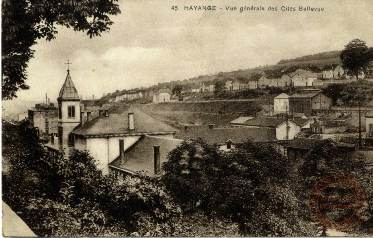 Hayange - Vue générale des cités Bellevue