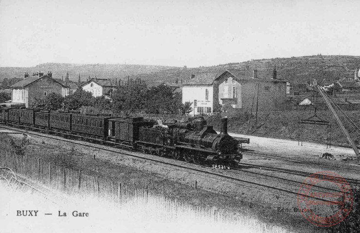 Cartes d'Autrefois (1890-1920) - Transports et communications - Buxy - La Gare