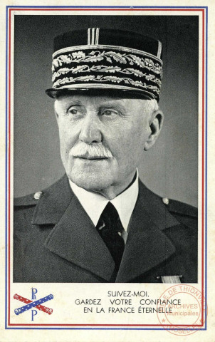 [Pétain 'offert par le maréchal en souvenir du pèlerinage des scouts à N. D. du Puy le 15 août 1942']