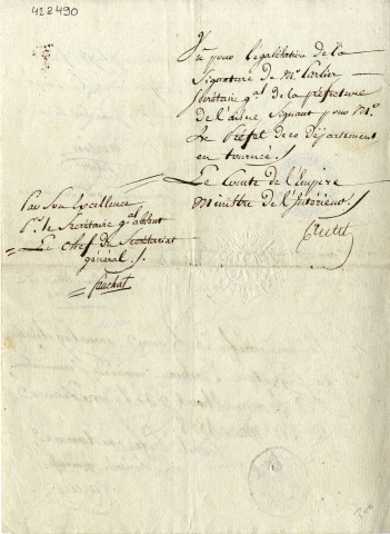 Attestation de Merlin de Thionville concernant Jean Jacques Boudray (1808)