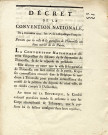 Décret de la Convention Nationale portant que la Ville de Thionville a bien mérité de la Patrie, papier, 2f°, impr. à Orléans chez L.P. Couret, 17 décembre 1792.dim. 25 x 20 cm.