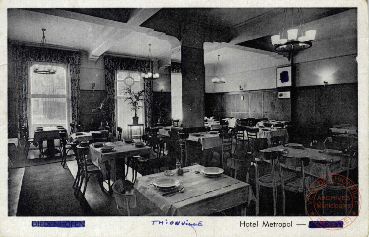 Diedenhofen - Speisesaal / Thionville - Hôtel Metropol