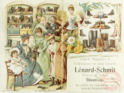 Publicité du magasin de chaussures Lénard-Schmit , 34 rue de l'Ancien Hôpital.