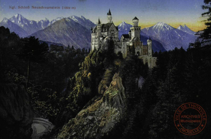 Kgl. Schloss Neuschwanstein 1008m.