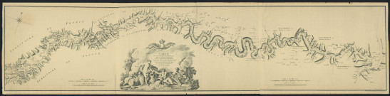 CARTE DU COURS DE LA MOZELLE DEPUIS LA VILLE DE METZ JUSQU'A CELLE DE COBLENTZ. VERIFIEE PAR ORDRE DU ROY, SOUS LES YEUX DE MONSIEUR DE CALONNE INTENDANT DES TROIS EVECHES &. PAR Mr. LE BRUN DIRECTEUR DE LA SOCIETE ROYALE DE METZ EN 1772