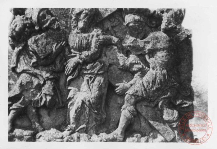 Station de chemin de croix du cimetière d'Usselskirch, 12 rue Chemin d'Usselskirch à Boust. Il reste 8 stations en 1966