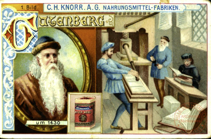 Série d'images sur Gutenberg - L'imprimerie
