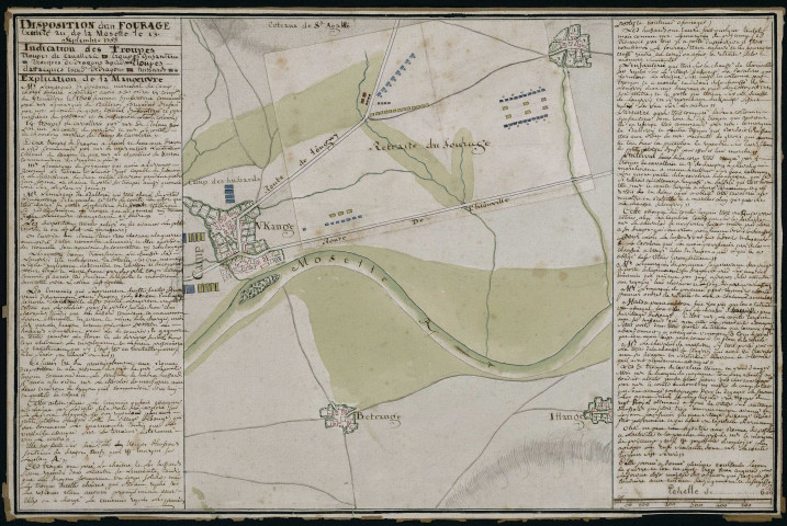 DISPOSITION DUN FOURAGE EXECUTE AU DE LA MOSELLE LE 13 SEPTEMBRE 1755