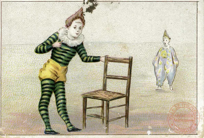 2 clowns et une chaise