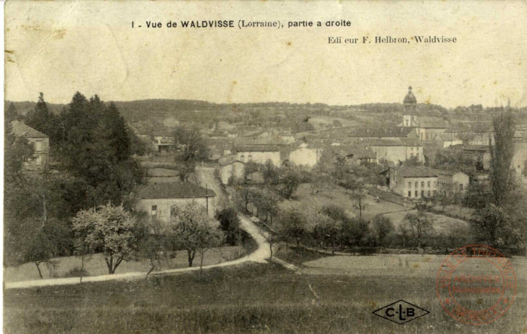 Vue de Waldvisse (Lorraine), partie à droite