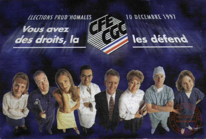 Elections prud'homales 10 décembre 1997 - Vous avez des droits, la CFE-CGC les défend