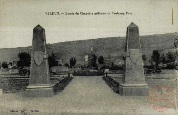 Verdun - Entrée du Cimetière militaire du Faubourg Pavé