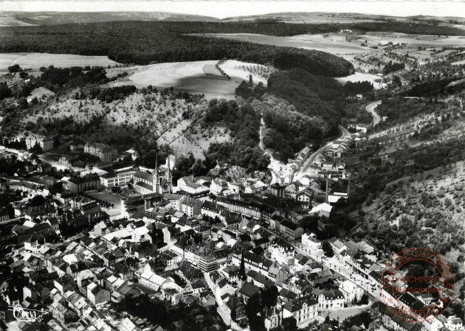 Diekirch (Luxembourg). Route de Clervaux-Vue aérienne.