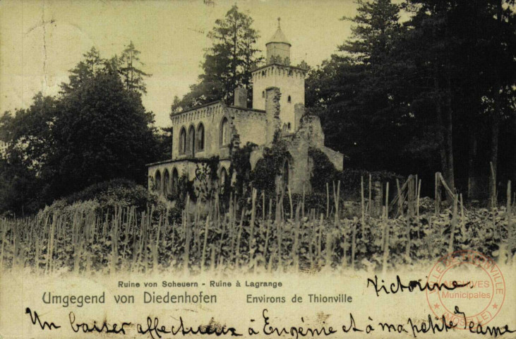 Umgegen von Diedenhofen - Ruine von Scheuern / Environs de Thionville Ruine à Lagrange