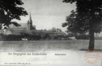 Die umgegen von Diedenhofen - Kattenhofen / Autour de Thionville en 1902-Cattenom, le village vu du lieu-dit 'Kéïweed'