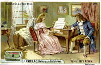Schiller, chez lui, écoutant du piano