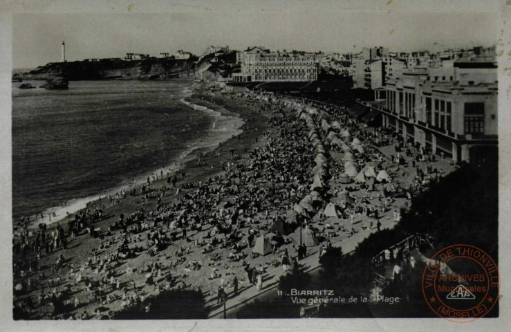 BIARRITZ - Vue générale de la plage