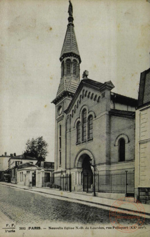 PARIS - Nouvelle Eglise N.D. de Lourdes, rue Pelleport (XXe arrt)