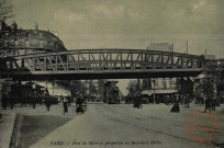 PARIS - Pont du Métro et perspective du Boulevard Barbès