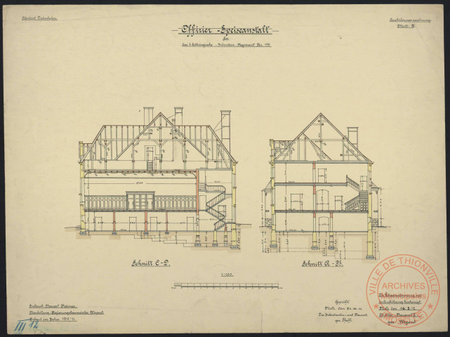 OFFIZIER-SPEISEANSTALT FÜR DAS 3. LOTHRINGISCHE INFANTERIE-REGIMENT N°135 IN DIEDENHOFEN. BLATT 5.