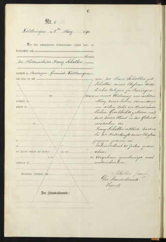 Registre d'état civil décès (1891-1899)