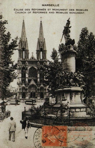 MARSEILLE EGLISE DES REFORMES ET MONUMENT DES MOBILES CHURCH OF REFORMES AND MOBILES MONUMENT