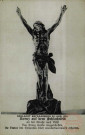Schlacht Bei Saarburg 20.aug.1914. Kreuz auf dem Schlachtfeld an der strasse nacht Bühl. Das kreuz wurde weggefchoffen, die Statue des heilandes blieb wunderbarerweife erhalten.
