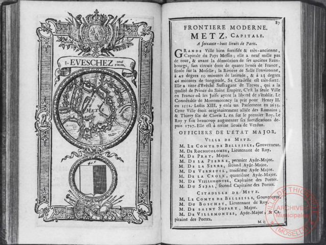 Plan des principales places de guerre et ville maritimes frontières du royaume de France.