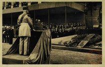 Funérailles Nationales du Maréchal Lyautay le 02 août 1934 - Le Maréchal Pétain prononçant son discourt