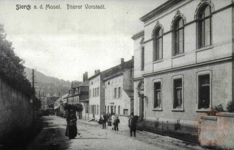 Sierck a.d. Mosel.- Trierer Vorstadt / Sierck en 1907 - La rue du faubourg de Trèves