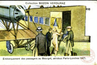 Embarquement des passagers au Bourget, aérobus Paris-Londres 1927