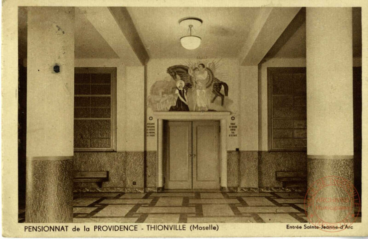 Pensionnat de la Providence - Entrée Sainte-Jeanne-d'Arc - Thionville (Moselle)