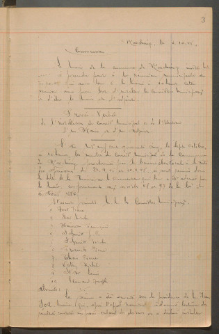 Registre de délibérations de Koeking (1945-1960)