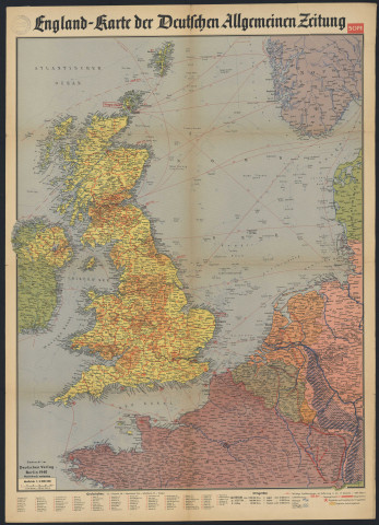 ENGLAND-KARTE DER DEUTSCHEN ALLGEMEINEN ZEITUNG