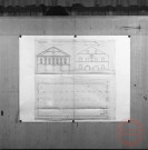 Thionville 1730 - Plan, profil et élévation de l'arsenal près de la Porte de Metz