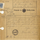 Télégramme de l'administration militaire concernant le retour au nom français des communes, 16 novembre 1918.
