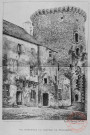 Phototypie de la cour du château de Meinsberg (Malbrouck) à Manderen de Marcellin Germain en 1894