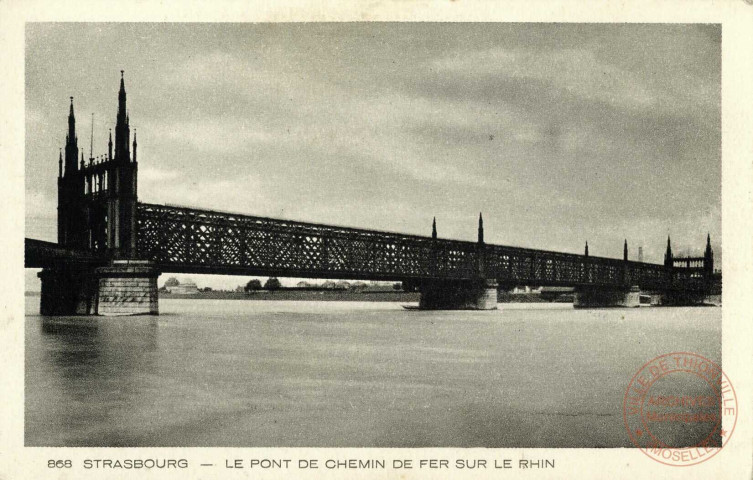 Strasbourg- Le Pont de Chemin de Fer sur le Rhin.