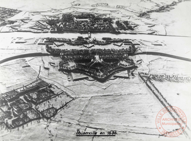 [Photographie du plan relief de Thionville en 1636]