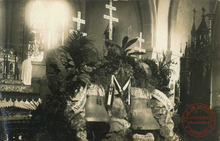 Bénédiction des cloches de l'église de Guentrange le 30 novembre 1924