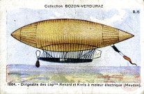 1884 - Dirigeable des capitaines Renard et Krets à moteur électrique (Meudon).