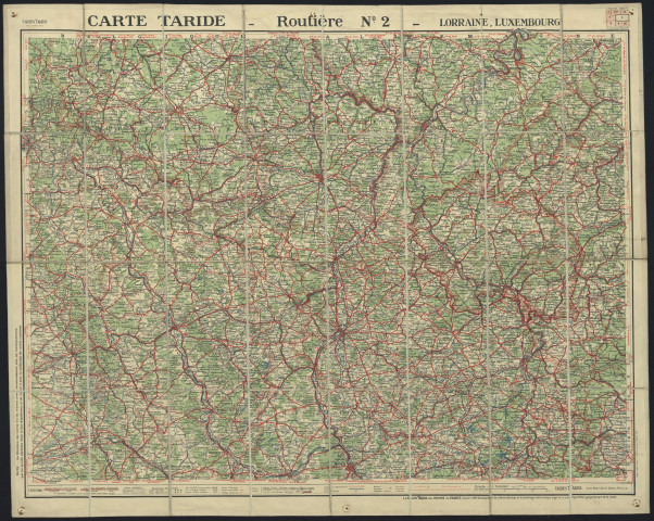 CARTE TARIDE ROUTIERE N°2 LORRAINE, LUXEMBOURG