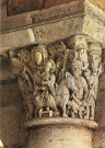 "La fuite en Egypte", colonne de la basilique de Saint-Benoit-sur-Loire (Loiret)