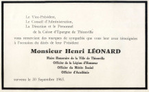 Avis mortuaire (30 septembre 1965)